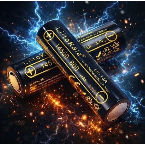 Акумулятор пальчиковий 14500, 800 mAh, LiitoKala Lii-14A-JT 3.7V