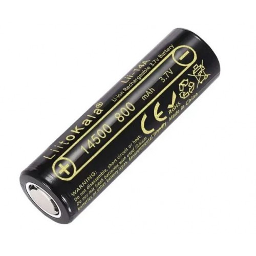 Акумулятор пальчиковий 14500, 800 mAh, LiitoKala Lii-14A-JT 3.7V