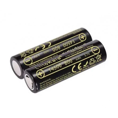 Акумулятор пальчиковий 14500, 800 mAh, LiitoKala Lii-14A-JT 3.7V