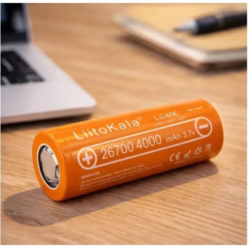 Акумулятор LiFePO4 26700, 4000mАh, 12А, 3.2V, LiitoKala Lii-40E