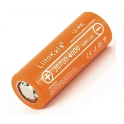 Акумулятор LiFePO4 26700, 4000mАh, 12А, 3.2V, LiitoKala Lii-40E