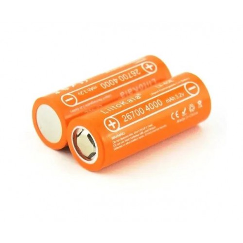 Акумулятор LiFePO4 26700, 4000mАh, 12А, 3.2V, LiitoKala Lii-40E