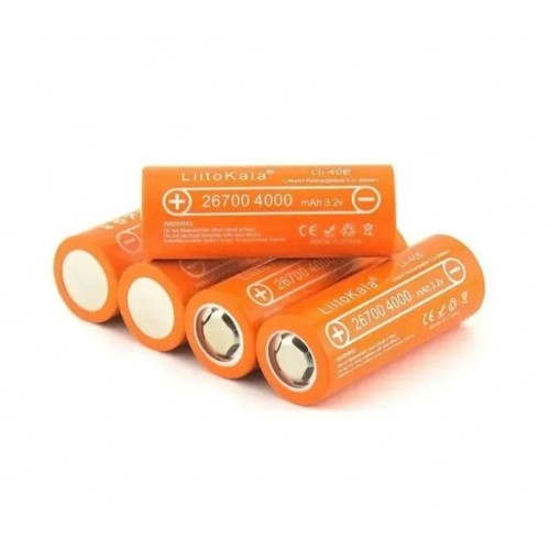 Акумулятор LiFePO4 26700, 4000mАh, 12А, 3.2V, LiitoKala Lii-40E