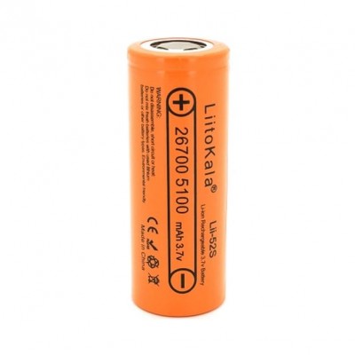 Акумулятор літій-іонний 26700 LiitoKala Lii-52S 5100mAh оригінальний li-ion без захисту