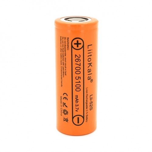 Акумулятор літій-іонний 26700 LiitoKala Lii-52S 5100mAh оригінальний li-ion без захисту
