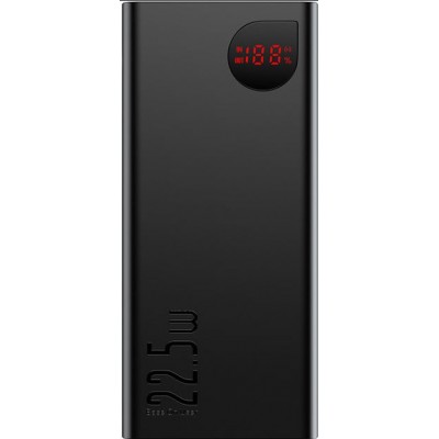 Павербанк Baseus Adaman Metal 20000mAh QC+PD22.5W Black з швидкою зарядкою