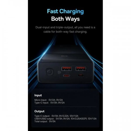 Павербанк Baseus Star-Lord 30000mAh 22.5W – Power Bank з дисплеєм