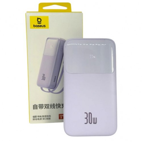 Павербанк Baseus 10000mAh 30W Lilac – Power Bank з дисплеєм