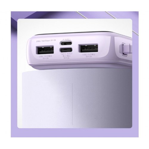 Павербанк Baseus 10000mAh 15W Lilac – Power Bank з дисплеєм