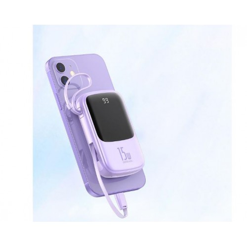 Павербанк Baseus 10000mAh 15W Lilac – Power Bank з дисплеєм