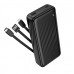 Павербанк Borofone BJ79A 20000mAh Clever Black (with cable Type-C+Lightning+USB)  – Power Bank з дисплеєм