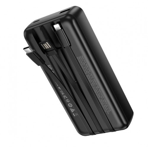 Павербанк Borofone BJ79A 20000mAh Clever Black (with cable Type-C+Lightning+USB)  – Power Bank з дисплеєм