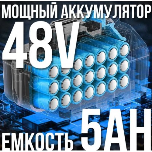 Акумуляторний набір садового інструмента з 2 акумуляторами 48В Ланцюгова пила 6", Секатор, Висоторіз 2 м