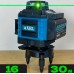 Лазерний рівень акумуляторний 4D на 16 ліній з пультом Laser Line у кейсі
