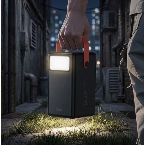 Павербанк Hoco J142 Surpass 100000mAh 22.5W+PD20W (з ліхтарем) – Power Bank з дисплеєм