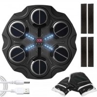 Настінна боксерська мішень + рукавички, 6 секцій (35х34см), BK891, Bluetooth мішень для боксу
