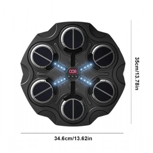 Настінна боксерська мішень + рукавички, 6 секцій (35х34см), BK891, Bluetooth мішень для боксу