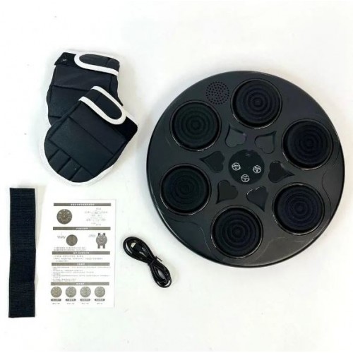 Настінна боксерська мішень + рукавички, 6 секцій (35х34см), BK891, Bluetooth мішень для боксу