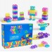 Дитячий силіконовий конструктор G2688 на 88 деталей, Magic Gummy Bloc М'який конструктор Сенсорний конструктор для дітей