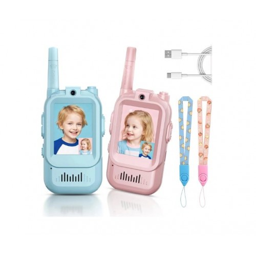 Дитяча рація Video Walkie Talkie 2 шт. відеорація Wi-Fi з кольоровим екраном з радіусом дії до 300 м Рожевий/Блакитний