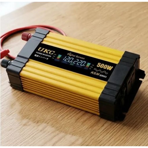 Перетворювач напруги з 12-220V, LCD, 500Вт, 2хUSB, Автомобільний інвертор