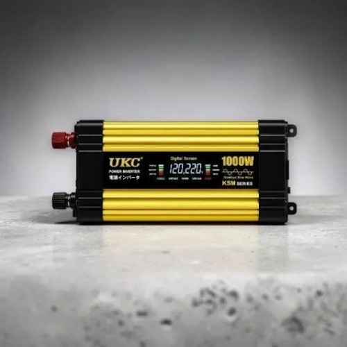 Автомобільний інвертор KSM 1000W 12 V LCD з двома USB-перетворювач 12 В-220 В і дисплеєм