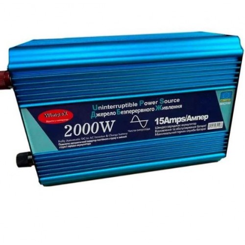Перетворювач напруги Power Inverter Wimpex WX-2100 2000W 12-220V, інвертор, чиста синусоїда з підзарядкою