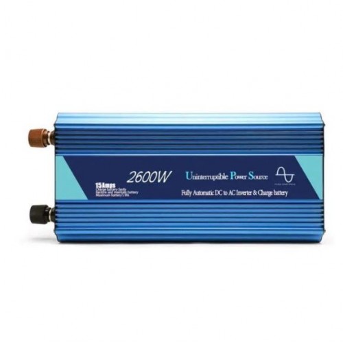 Перетворювач напруги Power Inverter Wimpex WX-2600 інвертор, 2600W 12-220V чиста синусоїда з підзарядкою