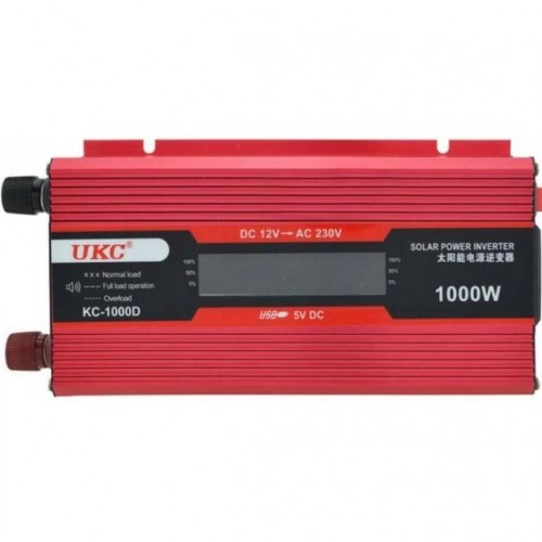 Перетворювач струму AC/DC UKC KC-1000D 1000W 12 V LCD автомобільний інвертор