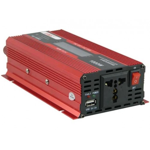 Перетворювач струму AC/DC UKC KC-1000D 1000W 12 V LCD автомобільний інвертор