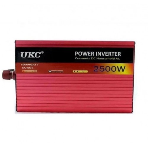 Інвертор автомобільний, перетворювач напруги UKC AC/DC 2500W-AR 12V-220V з USB, охолодженням, захистом від перевантаження