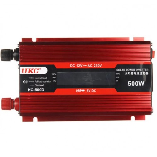 Перетворювач струму AC/DC UKC KC-500D 500 W 12 V LCD автомобільний інвертор