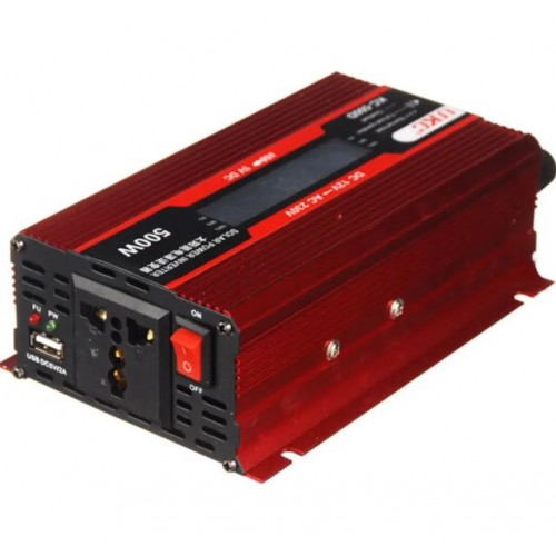 Перетворювач струму AC/DC UKC KC-500D 500 W 12 V LCD автомобільний інвертор
