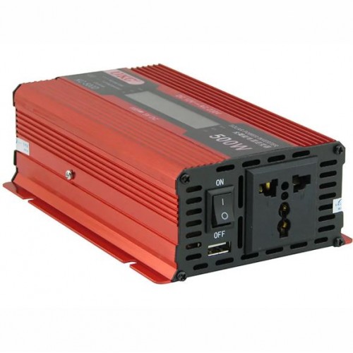 Перетворювач струму AC/DC UKC KC-500D 500 W 12 V LCD автомобільний інвертор