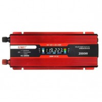 Перетворювач струму AC/DC UKC KC-2000D 2000W 12V LCD автомобільний інвертор