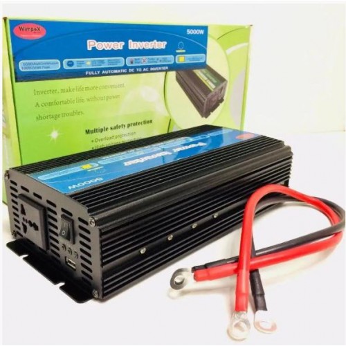 Перетворювач постійного струму Power Inverter Wimpex WX-5000W інвертор 12 В-220 В 5000 Вт модифікована синусоїда 