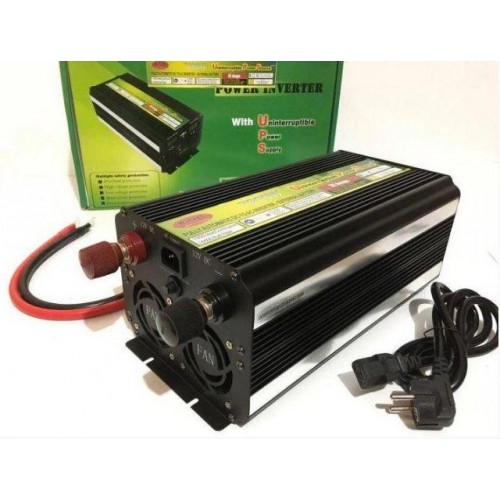 Перетворювач напруги Wimpex WX-7200W із захистом від короткого замикання та перегріву 12V-220V 7200W модифікована синусоїда 