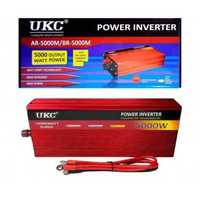 Автомобільний інвертор AC/DC AR 5000W 12-220В Перетворювач напруги