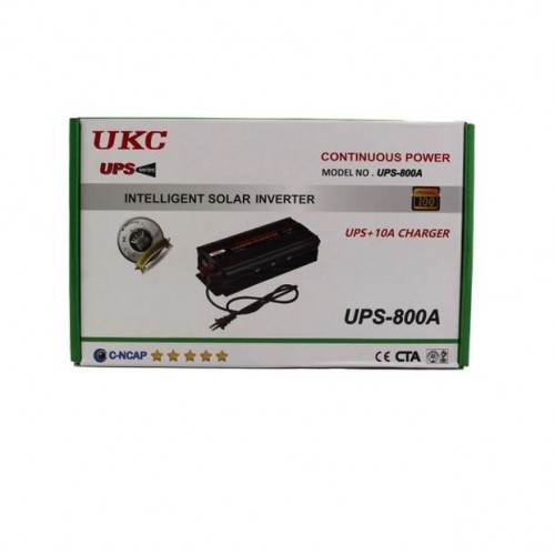 Перетворювач напруги 800W 12V-220V автомобільний інвертор з функцією зарядки акумулятора 10A модифікована синусоїда UKC UPS-800A