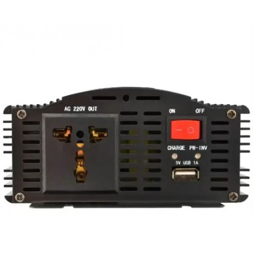 Перетворювач напруги 800W 12V-220V автомобільний інвертор з функцією зарядки акумулятора 10A модифікована синусоїда UKC UPS-800A