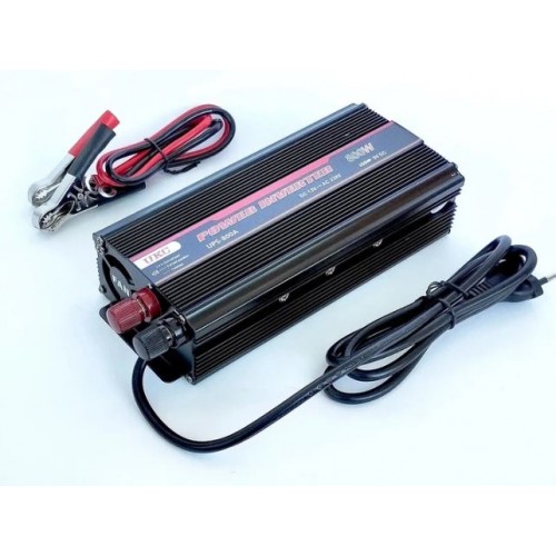 Перетворювач напруги 800W 12V-220V автомобільний інвертор з функцією зарядки акумулятора 10A модифікована синусоїда UKC UPS-800A