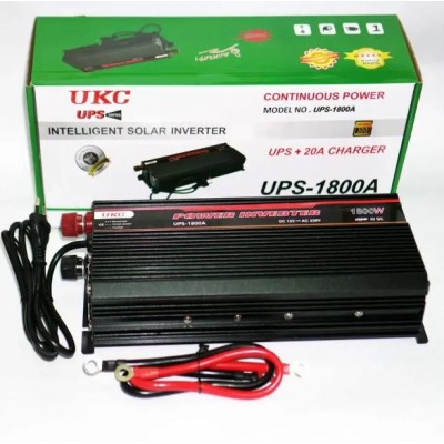 Автомобільний інвертор 1800Вт, AC/DC, UPS + CHARGE, UPS-1800А, Перетворювач напруги