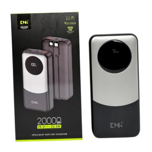 Павербанк King Power KPG-202X 20000mAh 22.5W – Power Bank з дисплеєм