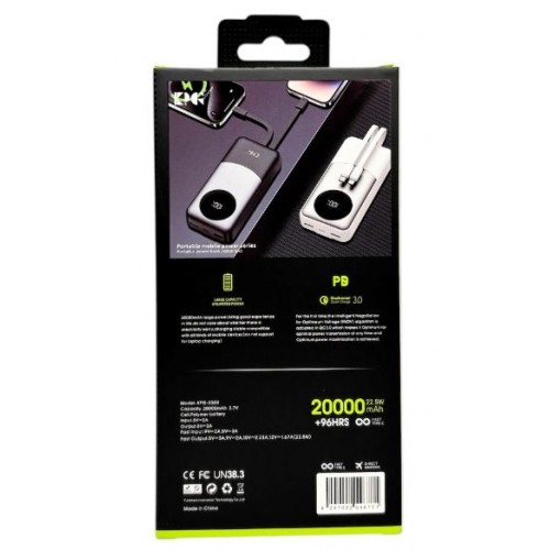Павербанк King Power KPG-202X 20000mAh 22.5W – Power Bank з дисплеєм