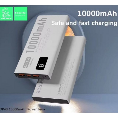 Павербанк VDENMENV DP43 10000mAh 22.5W – Power Bank з дисплеєм