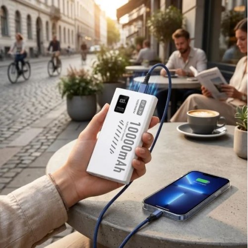 Павербанк VDENMENV DP43 10000mAh 22.5W – Power Bank з дисплеєм