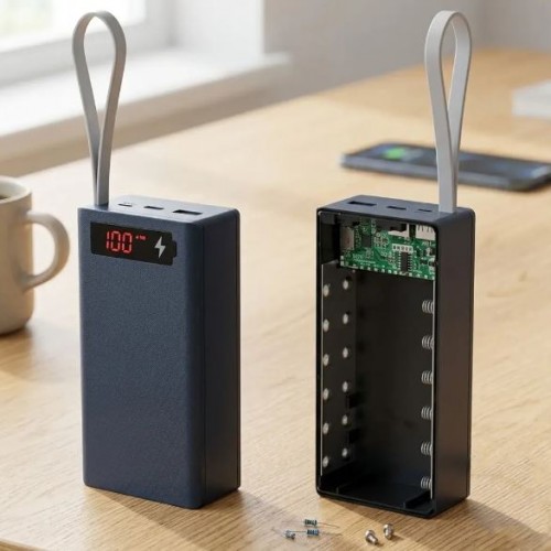 Корпус для повербанку на 12 акумуляторів, C12-PD, Корпус Power Bank Бокс для павербанку Корпус повербанка