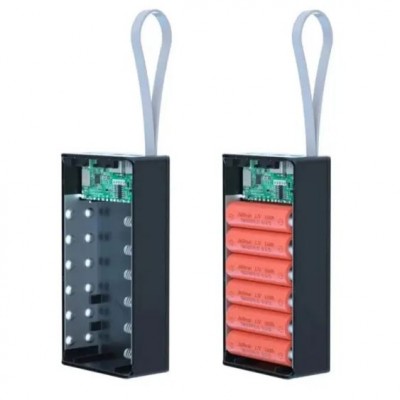 Корпус для повербанку на 12 акумуляторів, C12-PD, Корпус Power Bank Бокс для павербанку Корпус повербанка
