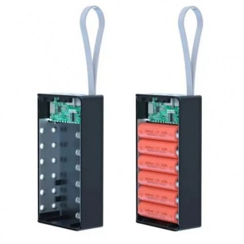 Корпус для повербанку на 12 акумуляторів, C12-PD, Корпус Power Bank Бокс для павербанку Корпус повербанка