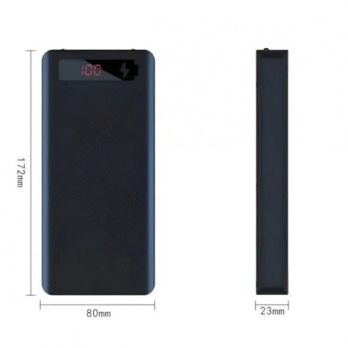 Корпус для повербанку на 8 акумуляторів з ліхтариком, L8, Корпус Power Bank Бокс для павербанку